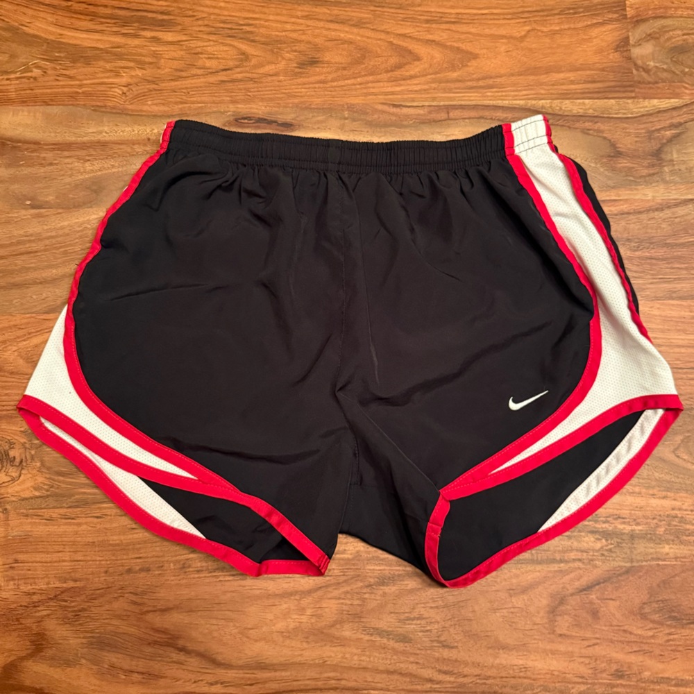 Nike Dri-Fit Black and Red Women’s Small Athletic Shorts
